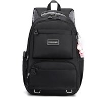 Sieviešu skolas mugursoma ceļojumu skolas somas 15,6 collu klēpjdatora mugursoma pusaugu meitenēm Viegla, gadījuma rakstura dienas mugursoma Ūdensizturīga grāmatu soma, Noir-2, mugursomas mugursomas