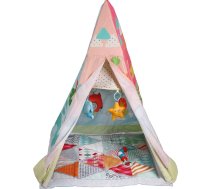 Baby Gym telts un vingrošanas laukums 2-in-1, bērnu indiāņu telts, bērnu teepee (rozā)
