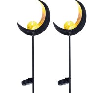 Zemes smaile Zemes smaile Plug-In Light Dārza pagalms Stikls Bronzas metāls Metāla LED Laikapstākļu izturīgs L x W x H 18 x 6 x 90 cm Komplekts 2 gab.