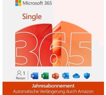 Microsoft 365 Single | 1 gads | 1 persona | Office Apps ar KI | 1 TB Cloudspeicher | Amazon Abonnement mit automatischer Verlängerung