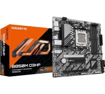 GIGABYTE B850M D3HP pamatplate - AMD Ryzen 9000 sērijas procesori, 5+2+2+2 fāžu digitālais VRM, līdz 8200 MHz DDR5 (OC), 1xPCIe 5.0 + 1xPCIe 4.0 M.2, GbE LAN, USB 3.2 Gen 2