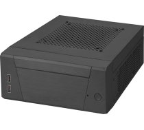 SilverStone Technology SST-ML10B Milo Mini-ITX Compact HTPC Desktop korpuss Modulāra konstrukcija Ietver VESA montāžas plāksni Melns