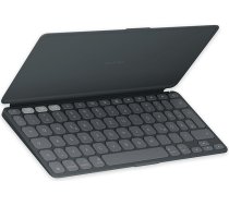 Logitech Keys-To-Go 2 mobilā bezvadu tastatūra iPad ar iebūvētu aizsargvāciņu, plāna un kompakta iPad, iPhone, Mac un Apple TV, viegla ierīces nomaiņa, DEU QWERTZ izkārtojums - pelēka