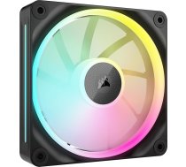 CORSAIR iCUE LINK LX120 RGB 120 mm PWM ventilators - Dual Light Loops - Nepieciešams iCUE LINK System Hub (pieejams atsevišķi) - CORSAIR AirGuide tehnoloģija - melns
