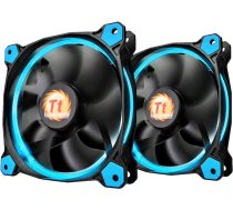 Thermaltake RIING 140mm Blue LED Ultra Quiet High Airflow Computer Case Fan, Twin Pack CL-F048-PL14BU-A
