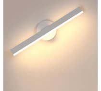 Riserva LED vannas istabas spoguļlampa 12 W, 300° rotējoša LED spoguļlampa, sienas lampa iekštelpās 3000 K silti balta, dzelzs sienas gaisma, balta sienas gaisma guļamistabai, viesistabai, gaitenim, priekšnamam, tualetes skapim