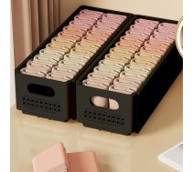 Rehomy 2 Pack Liela drēbju skapja glabāšanas organizators, savācams drēbju skapis, izvelkama uzglabāšanas kaste drēbēm, plauktiem un veļas mazgātavai (izvelkams 27-46 x 14,5 cm)