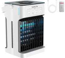 Mobilais gaisa kondicionieris ar tālvadības pulti, 1100 ml mini gaisa dzesētājs ar ūdens dzesēšanu, 2-8H taimeris un 7 gaismas diodes, 3 gaisa ātrumi un 3 dzesēšanas miglas, mobilais gaisa kondicionieris telpām, dzīvokļiem un birojiem