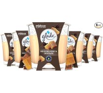 Glade aromātiskā svece stiklā, medus un šokolāde, deg līdz 27 stundām, 6 gab. iepakojumā (6 x 112 g)