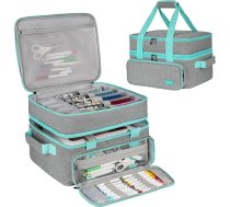 Pārnēsāšanas futrālis, saderīgs ar Cricut EasyPress 2, Cricut EasyPress3 (9" x 9", 10" x 10", 12" x 10"), divslāņu termopreses iekārtas uzglabāšanas soma, piemērota HTVron (10" x 10"), pelēks, moderns