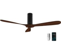 Cecotec griestu ventilators ar tālvadības pulti un WLAN EnergySilence Aero 5500 Black Aqua Connected. 40 W, diametrs 52 collas, 3 lāpstiņas, aizsardzības klase IP44, ziemas skaņas signāla režīms, taimeris.