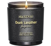 M&SENSE Tobacco Leather Berries aromātiskās sveces stiklā, sojas vasks, 283 g (42 stundas), vīriešu dāvana viesistabai/guļamistabai, Dāvanas vīriešiem