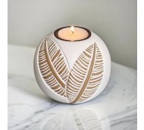 Kabisphere tealight turētājs - balts un gaiši brūns sveču turētājs, sveces turētājs skandināvu dekorēšanai un aromātiskajām svecēm, dzīvojamās istabas dekorēšanai, laternu galda dekorēšanai, mājas dekorēšanai - lieliska ideja dāva