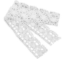 Mežģīņu lenta, 4 cm plata, DIY tīkls, dāvanu apdare, aksesuāri, galdauts, dekorēšana, balta smalka adīta mežģīne (balta)