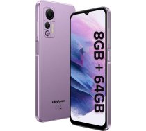 Ulefone Note 14 Pro viedtālrunis bez līguma, Android 12 Mobilais tālrunis 8GB/64GB+128GB (SD) 4500mAh ar 13MP + 5MP kameru 6,52" HD+ 5Ghz WiFi 3 slots/Face ID/GPS/FM/Large Font 4G Dual SIM Purple