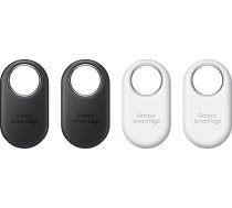 Samsung Galaxy SmartTag2 Bluetooth izsekošanas ierīce, kompasa skats, tuva meklēšana, ar līdz 500 dienu darbības laiku, ūdensizturīga, melna/balta (4 gabali)