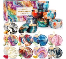BGIUSQF 16 gabaliņu aromātisko sveču dāvanu komplekts, 100% dabīgs sojas vasks, sveču komplekts, aromātiskās sveces, Ziemassvētku dāvanas sievietēm, sojas vasks svecēm, stresa mazināšanai