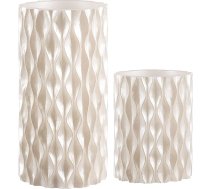 Pauleen Cosy Pearl Candle 48119 Vaska svece ar bateriju ar taimera funkciju 6H taimera LED sveču komplekts 2 gab.
