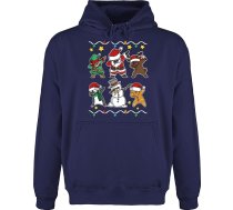 Shirtracer - Hoodie Vīriešu džemperis Vīrieši - Ziemassvētku dāvanas Ziemassvētku apģērbs - Dabbing Ziemassvētku skaitļi Sniegavīrs Santa Claus ziemeļbriedis