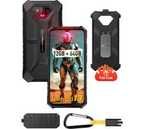 Ulefone 12GB+64GB mobilie telefoni Shatterproof Armor X13 6.52" Android 14 50MP + 24MP nakts redzamības 6320mAh triecienizturīgs ūdensizturīgs 4G Dual Nano SIM/NFC tālrunis Ūdensizturīgs melns