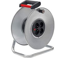 BRENNENSTUHL Enrouleur 4 prises silver tambour vide