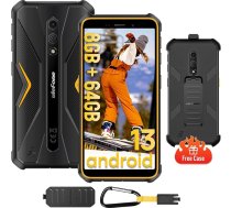Ulefone Armor X12 Pro āra viedtālrunis, 8GB + 64GB/256GB SD, Octa Core 4860mAh 5,45 collu Android 13 IP68 mobilais tālrunis bez līguma, 13MP + 8MP kamera, 4G 3 karšu slots Face ID OTG NFC GPS - Zaļš