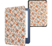 kwmobile Flip Case saderīgs ar Amazon Kindle (2022/2024) Case - eReader Case - Yellow Flowers Yellow Green Beige