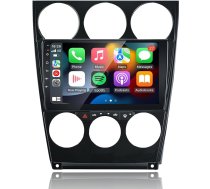 EZoneTronics Carplay Android Auto Radio Stereo priekš Mazda 6 Atenza 2002-2008 9" Touch Screen High Definition GPS Navigation Head Bluetooth WLAN USB SWC FM RDS Mirror Link Player 2G RAM + 32G ROM