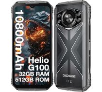 DOOGEE S118 āra mobilais tālrunis bez līguma Android 14-10800mAh, 32GB RAM + 512GB ROM/TF 2TB Octa-Core āra viedtālrunis, 6,6 collu FHD+ būvlaukuma mobilais tālrunis, 50MP AI kamera izturīgs