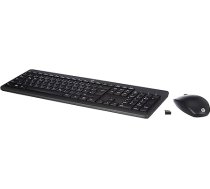 HP 230 pele un tastatūra (bezvadu pele un tastatūra, USB dongle, akumulatora darbības laiks līdz 16 mēnešiem, QWERTZ izkārtojums), melna
