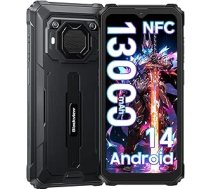 Blackview BV6200Pro 13000mAh āra viedtālrunis, 98DB Lautsprecher Outdoor Handy Ohne Vertrag, 18GB+128GB/2TB, Android 14, 6.56 "HD+ ekrāns, 13MP/Dual 4G/OTG/GPS/NFC/Fingerabdruck Entsperrung