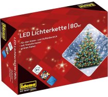 Idena 8325058 LED gaismas ķēde ar 80 LED silti baltā krāsā, ar 8 stundu taimera funkciju, svinībām, Ziemassvētkiem, dekorēšanai, kāzām, kā garastāvokļa gaismai, apmēram 15,9 m