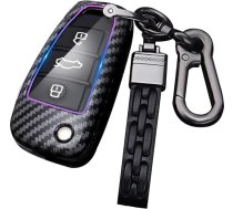 ontto Auto atslēgu futrālis Atslēgu futrālis piemērots Audi A1 A3 8P A4 A5 A5 B6 B7 A6 A7 C5 C6 4F Q3 Q5 Q7 TT S3 S4 S6 Aksesuāri Plastmasas aizsargvāciņš Atslēgu futrālis oglekļa šķiedras melns