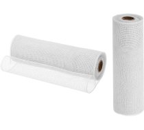QUARKZMAN Džutas tīkls, 2 gabali 10 collas x 30 pēdas PP dekoratīvā sieta lentes sieta lentes iepakošanai Ziemassvētku vainags partiju rotājumi DIY amatniecība, balts
