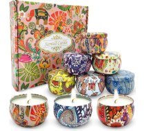 Topsics Topsics aromātisko sveču dāvanu komplekts, 2,8 oz aromātisko sveču komplekts sievietēm, dabīgs sojas vasks, aromterapijas sveču komplekts Mātes dienai, Ziemassvētkiem, Valentīna dienai, 9 gab. iepakojums