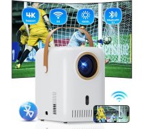 Prožektors ar autofokusa/karstuma korekciju, 5G WiFi Bluetooth 1080P ar 4K, LED mājas kinozāles video projektors 150 collu 12000 lūmenu displejs, āra projektors iOS/Android/TV stick/Laptops