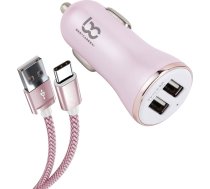 NWNK13 Ātrs 2 portu USB lādētājs - 4,8 A ar 1M C tipa USB kabeli Samsung A13, A53, A33, A23, A73 5G tālruņiem