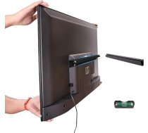 Bezstala TV sienas stiprinājums 32-75 collu televizoriem, TV sienas stiprinājums bez skrūvēm, Max VESA 400 x 400 mm, līdz 100 lbs, universāls, piemērots lielākajai daļai LED/LCD/plakano un izliekto monitoru