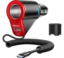 Cigarešu aizdedzinātāja sadalītājs, SONRU Auto lādētājs 120 W Cigarešu aizdedzinātāja USB C adapteris ar 1,8 m USB C kabeli, QC3.0 PD ātrās uzlādes auto lādētājs 12 V 24 V iPhone 16/15, Samsung, iPad