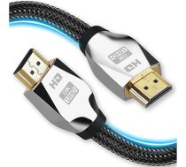 Reagle HDMI 2.1 kabelis - 8K@60Hz, 4K@120Hz, 48Gbps, eARC, DolbyVision, HDR10, VRR, FreeSync, G-Sync, neilona pinums, zeltīti savienotāji, saderīgs ar PS5, Xbox Series X/S, LG OLED, RTX 30xx (5 m)