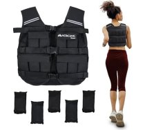 Mobiclinic®, Svara veste, regulējama, izturīga, 600D Oxford audums, ar atsvariem, atstarojošas joslas, atsvara veste fiziskajai sagatavotībai, dzelzs