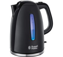 Tējkanna Russell Hobbs Textures+ 22591-70 1,7 L 2400 W ar LED apgaismojumu, ātrās vārīšanas funkcija, optimizēta izsmidzināšanas funkcija, noņemams kaļķakmens filtrs, tējas pagatavošanas ierīce, melna, A++ enerģijas klase
