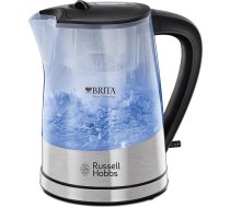 Russell Hobbs Purity tējkanna, iebūvēts Brita ūdens filtrs, 1,0 l + 0,5 l filtra ieliktnis, 2200 W, LED apgaismojums, iekļauts filtra kārtridžs, ietilpības marķieris, tējas pagatavošanas ierīce 22850-70
