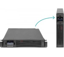 Nepārtrauktās barošanas avots ups online rack 19" lcd, 2000va/2000w, 4x12v/9ah, 8xc13, usb, rs232, rj45