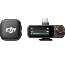 DJI Mic 3 (1 raidītājs + 1 uztvērējs) Bezvadu Lavalier mikrofons iPhone/kamera/Android, īpaši viegls, pagarināts darbības laiks un ātra uzlāde, 400M pārraide