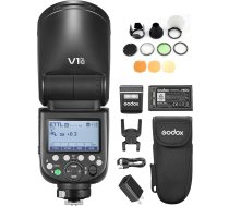 GODOX V1PROC bezvadu kameras zibspuldzes AK-R1 komplekts + 24 gab. kameras zibspuldzes želeja 1/8000s HSS, M/TTL zibspuldzes režīms 1,3s uzlādes laiks Atbalsta C tipa barošanas avotu Saderīgs ar Canon EOS kamerām