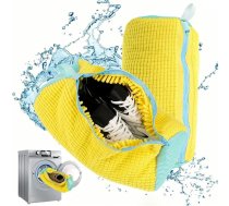LIIGOU Pack of 2 Apavu veļas maisiņi, veļas mašīna, dzeltens, veļas maisiņš, apavi, veļas mašīna, atkārtoti lietojams veļas maisiņš, tīklveida apavi, veļas maisiņš, apavi visiem apavu tipiem un izmēriem