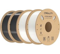Creality Hyper PETG filamenta komplekts 1,75 mm 4 kg, ātrgaitas filaments (30-600 mm/s), saderīgs ar lielāko daļu 3D printeru, piemēram, Creality K1C K1 Max, melns un balts