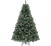 YITAHOME 182 cm mākslīgā Ziemassvētku eglīte ar sniegu un priežu čiekuriem, aptuveni 880 galotnes, reālistiska Ziemassvētku eglīte ar metāla statīvu un saliekamo sistēmu, ātra montāža mājas veikaliem, 182 x 105 cm diametrs