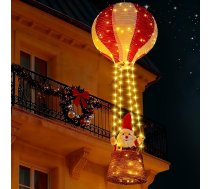 Santa Fairy Lights, 110 cm, 125 LED Ziemassvētku pasaku gaismas ar Ziemassvētku vecīti, 8 režīmi taimeris, ūdensizturīgs Ziemassvētku apgaismojums āra iekštelpu Ziemassvētku rotājumiem, balkonam, logam, eglītei, silti balta krāsā